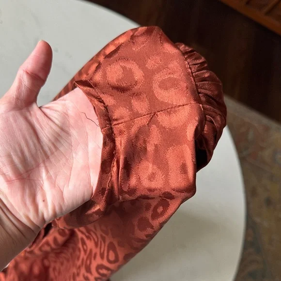 Jealous Tomato Rust Animal Print Blouse - Picture 10 of 14